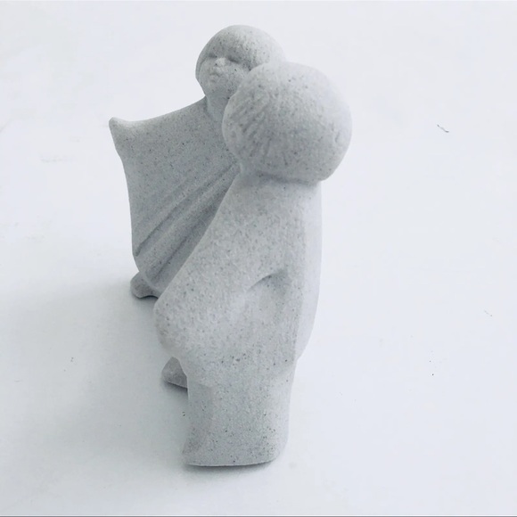 Vintage Marbell Stone Art Sculpture Belgium 2 People (5x3x4.5) MCM - Picture 2 of 7